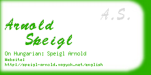 arnold speigl business card